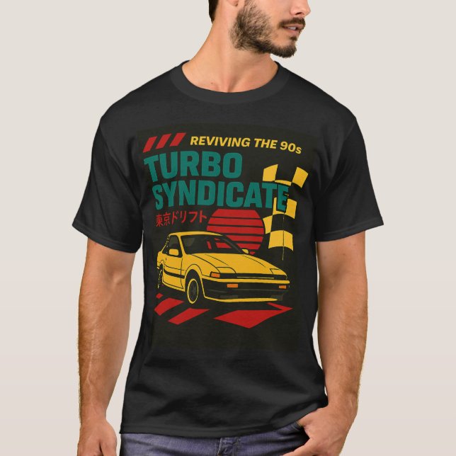 OREXO "Turbo Syndicate AE86" T-Shirt Black (Frente)