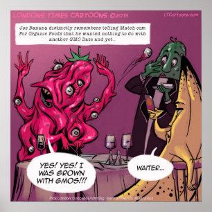 Orgânico E OGM Data Engraçada De Poster