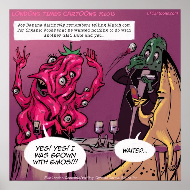Orgânico E OGM Data Engraçada De Poster (Frente)