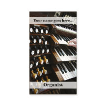 Organista cartão de visita vertical
