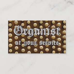 Organista em seus cartões de empresa de serviços