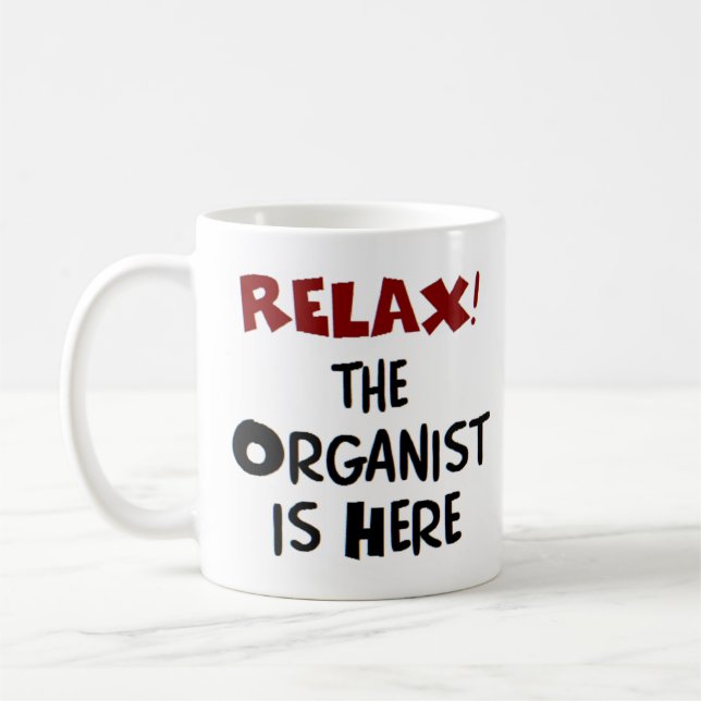 organista está aqui caneca de café (Esquerda)
