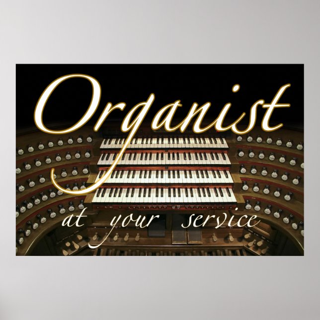 Organista no seu poster de serviço (Frente)