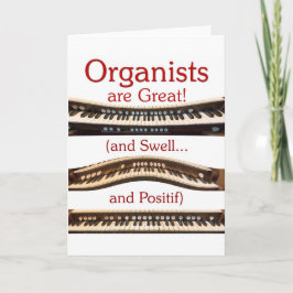 Organistas são cartões de vazio de Excelente