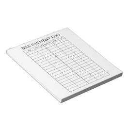 Organizador de Bloco de Notas de Pagamento Mínimo