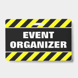 "ORGANIZADOR DE EVENTOS" + Crachá de Listras Preta