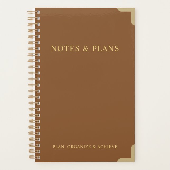 Organizador Diário Elegante para Notas e Planos (Frente)
