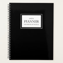 Organizador Semanal Preto Personalizado do Planeja