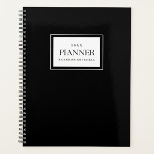 Organizador Semanal Preto Personalizado do Planeja