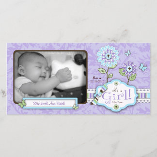 Organza Flowers Cartão com fotos Lav