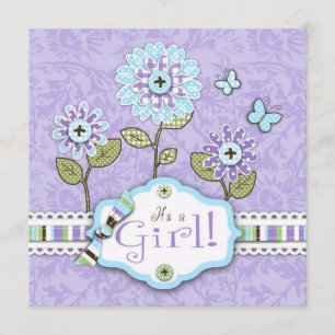 Organza Flowers - Quadrado de Convite Lav