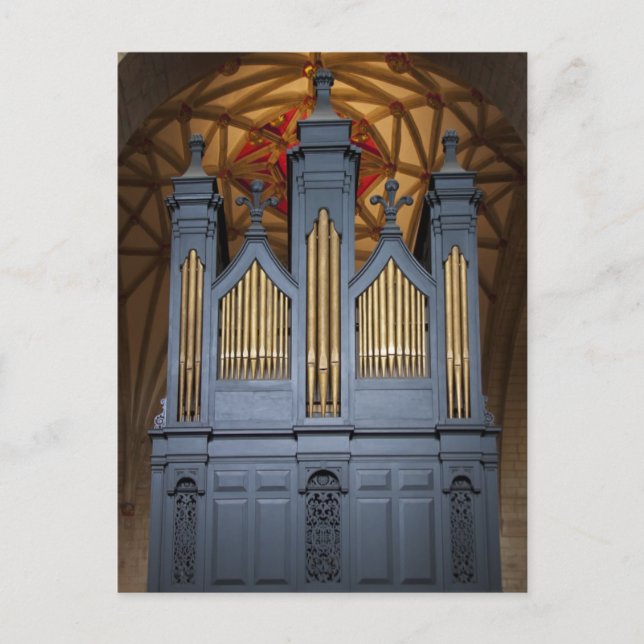 Órgão da abadia de Tewkesbury, cartão BRITÂNICO (Frente)