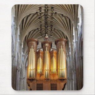 Órgão da catedral de Norwich e mousepad do teto