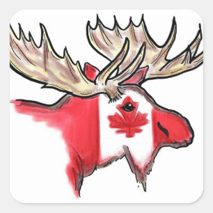 Orgulho canadense de autocolantes de bandeira artí