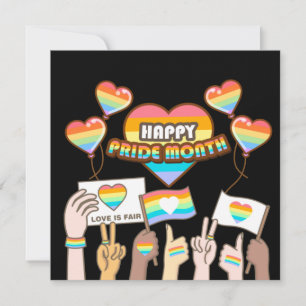 Orgulho de amor. O amor é justo. Mês do orgulho.