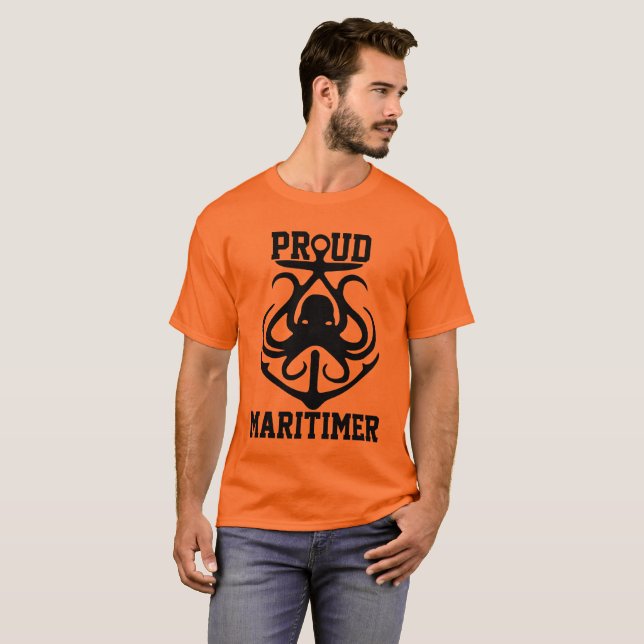 Orgulho de camiseta Maritimer polvo Rodopagem de f (Frente Completa)