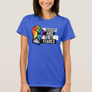Orgulho de progresso: Queer e ser Temida T-Shirt