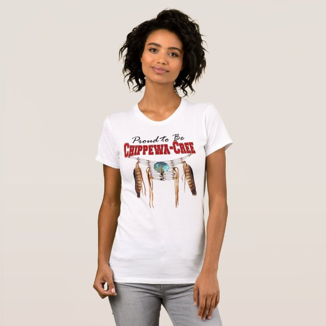 Orgulho de ser a Canvas T-Shirt Chippewa-Cree Bell (Frente Completa)
