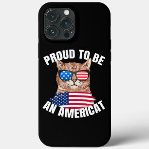 Orgulho de ser americano Cat USA Flag Happy 4º 4º