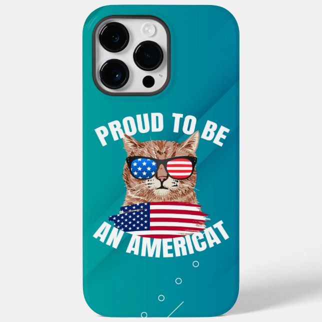 Orgulho de ser americano Cat USA Flag Happy 4º 4º (Verso)