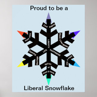 Orgulho de ser um poster de floco de neve liberal