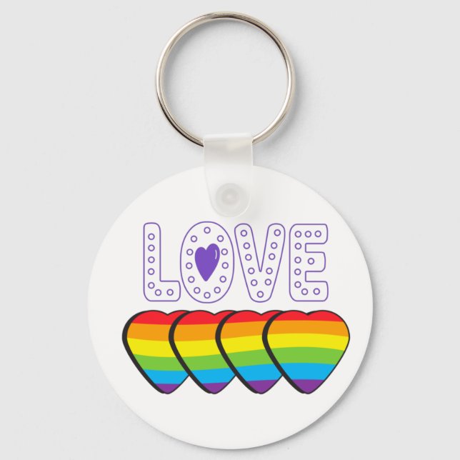 Orgulho do Amor. LGBT+Orgulho. Orgulho Chaveiro (Frente)