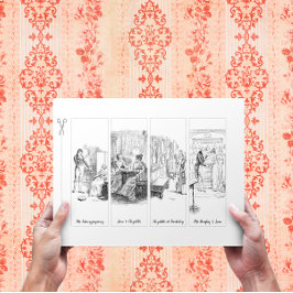 Orgulho e Preconceito: Jane Austen Paper Bookmark