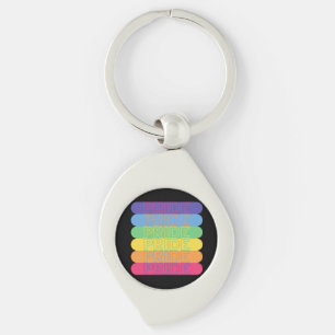 Orgulho em cores arco-íris chaveiro