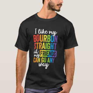 Orgulho Engraçado Camisa LGBT Ally Gift Bourbon He