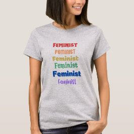 orgulho feminista - fonte divertida - t-shirt