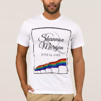 orgulho gay Casamento Arco-Íris Flags T-Shirt