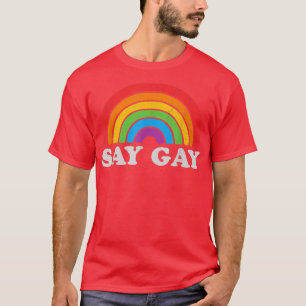 Orgulho gay Funny Vintage Rainbow Lgbt Mês T-Shirt