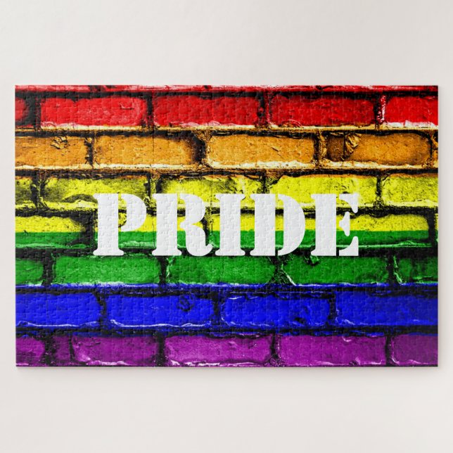 Orgulho gay Rainbow Brick QUEBRA-CABEÇA (Horizontal)