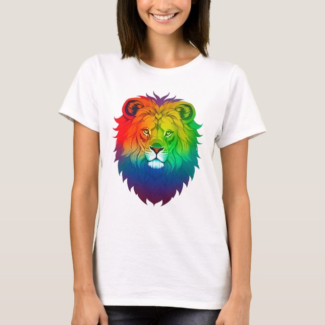 Orgulho gay T-Shirt da Cabeça de Leão (Frente)