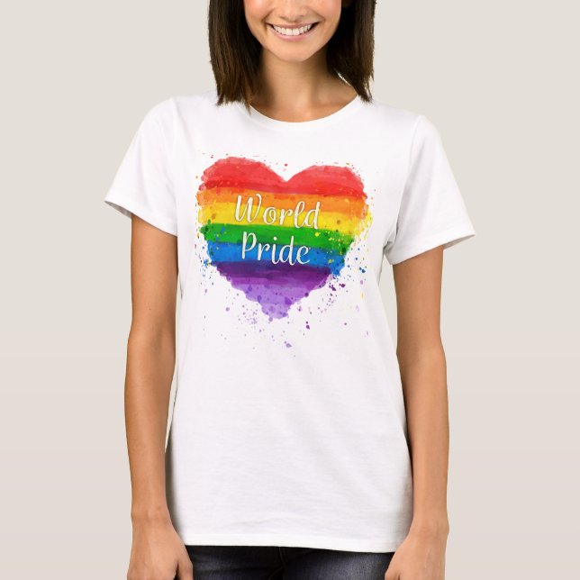 Orgulho gay, t-shirt do arco-íris do orgulho do (Frente)