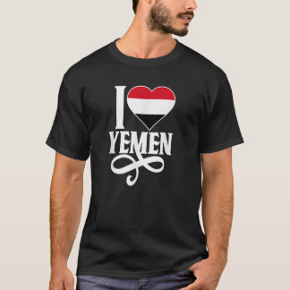Orgulho iemenita Eu adoro a camisa da bandeira iem