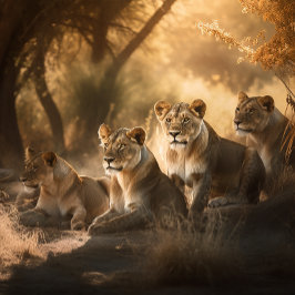 Orgulho Leão Descansado na Quebra-cabeça do Shade 