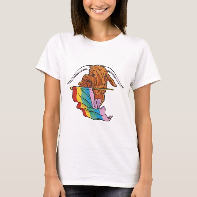 Orgulho LGBTQ com Camisa T do Arco-Íris (Frente)