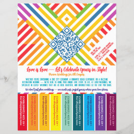 orgulho LGBTQ+ descolar panfleto