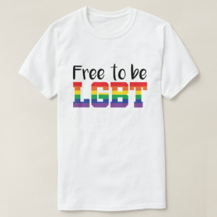 Orgulho livre para ser camiseta LGBT