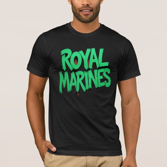 Orgulho Militar do Grafite Real Marines T-Shirt (Frente)