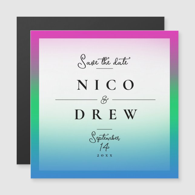 Orgulho Polissexual Elegante Casamento  (Frente/Verso)