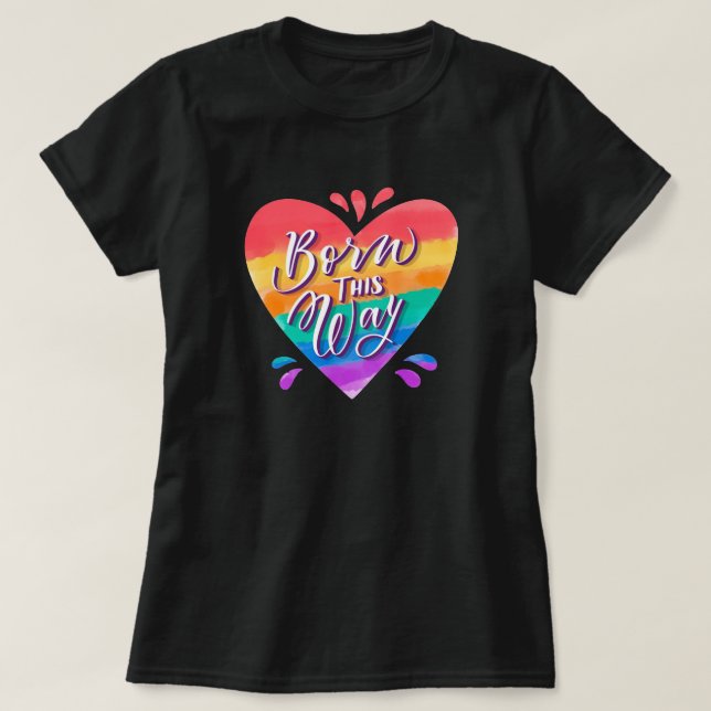 Orgulho Rainbow Love T-Shirt (Frente do Design)
