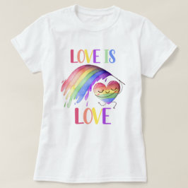 Orgulho Rainbow Love T-Shirt