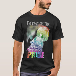 Orgulho Wolf T-Shirt LGBT Gay Lésbica