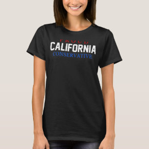 Orgulhosa Camiseta Conservadora da Califórnia. rep