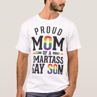 Orgulhosa Mãe de um Filho Gay Esperto Camisa Vinta