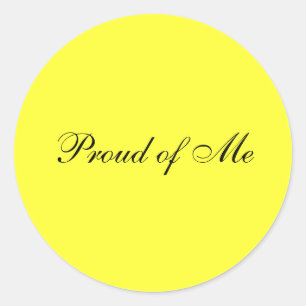 Orgulhoso de mim etiqueta