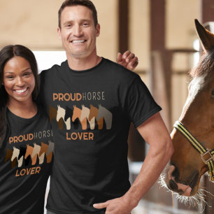 Orgulhoso HORSE LOVER Black T-Shirt