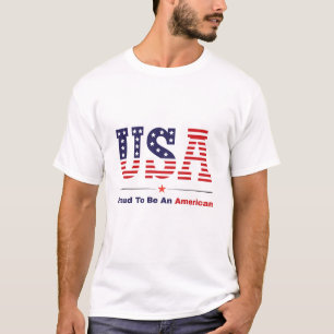 Orgulhoso por ser um Camiseta Patriótica Americana